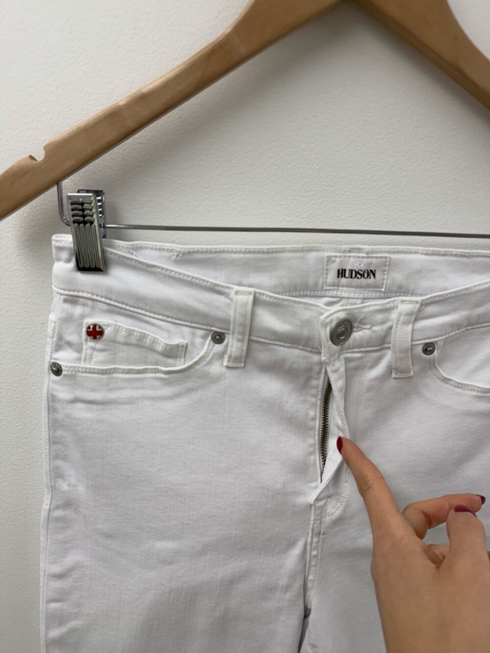 Hudson jeans HIGH RISE BLAIR Ankle SUPER SKINNY White Sz 29 New - Picture 3 of 13
